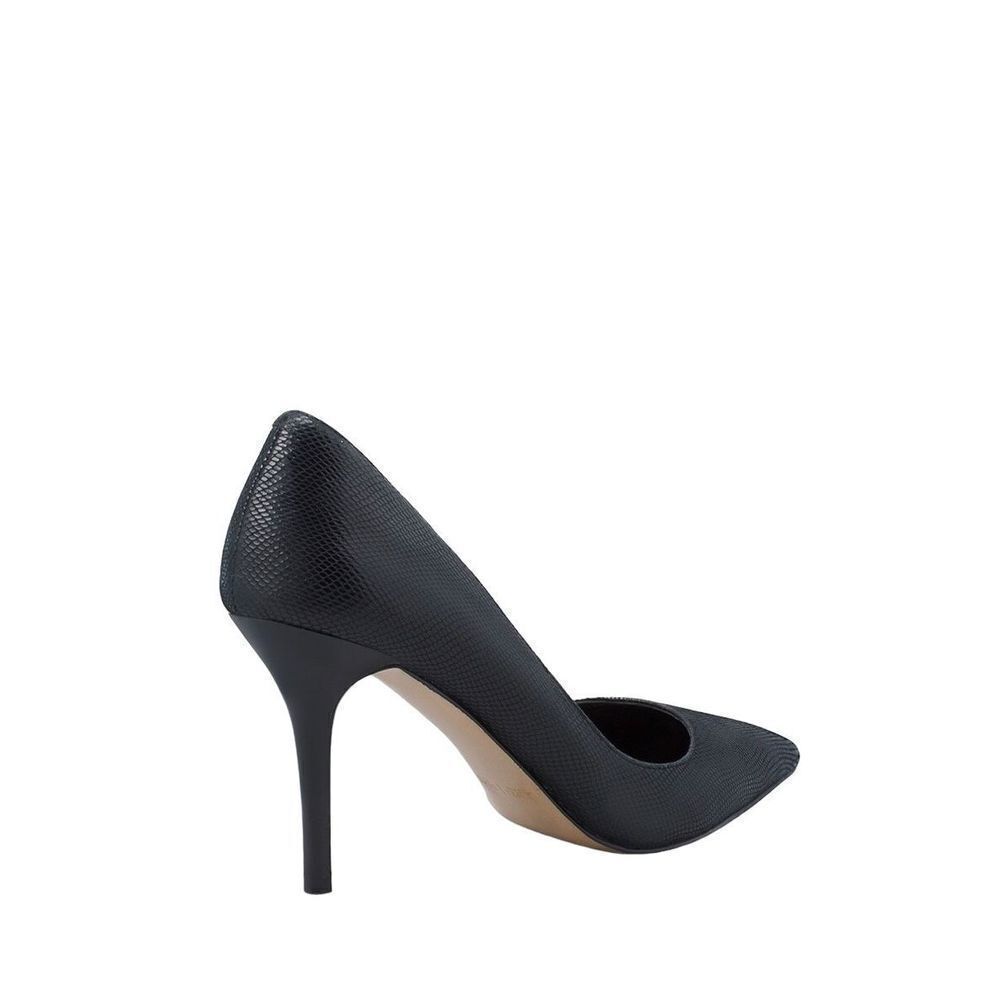 White House  Black Market Ella Lizard Embossed D’orsay Pumps / Black/Size 9M - Picture 2 of 15